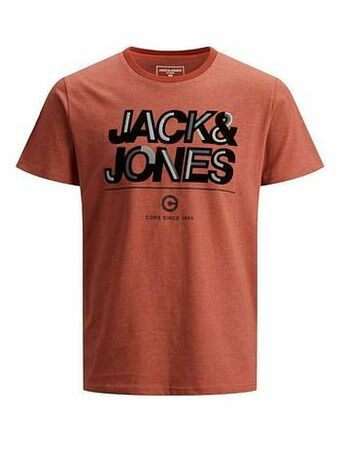 Berca Shoes Jack & Jones T- Shirts Jcoberg T-Shirt - Oranje aanbieding