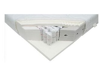 De Matrassen Gigant Matelas Velda Pocket Royal Visco Premium coloris blanc-90x220 cm-Ferme aanbieding