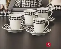 Zelfbouwmarkt SET VAN 4 KOFFIETASSEN MET SCHOTELTJE aanbieding