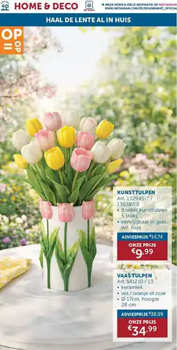 Zelfbouwmarkt KUNSTTULPEN aanbieding