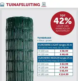 Zelfbouwmarkt TUINDRAAD H 100 cm aanbieding