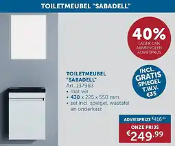 Zelfbouwmarkt TOILETMEUBEL SABADELL aanbieding