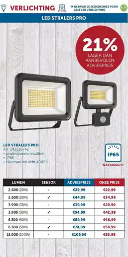 Zelfbouwmarkt LED STRALERS PRO aanbieding