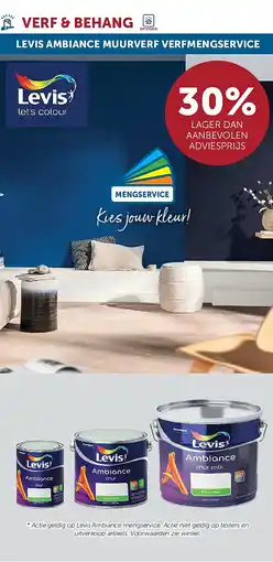 Zelfbouwmarkt LEVIS AMBIANCE MUURVERF VERFMENGSERVICE aanbieding