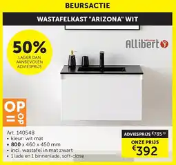 Zelfbouwmarkt WASTAFELKAST ARIZONA WIT aanbieding