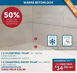 Zelfbouwmarkt VLOERTEGEL PILAR aanbieding