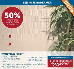Zelfbouwmarkt WANDTEGEL CLIFF aanbieding