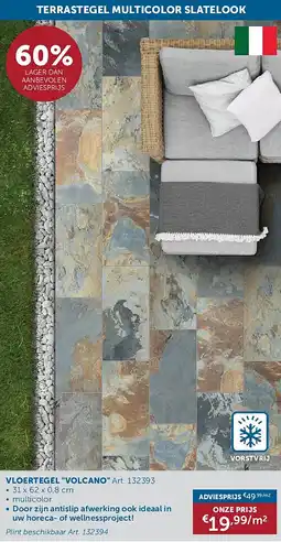 Zelfbouwmarkt VLOERTEGEL VOLCANO aanbieding