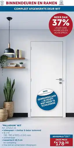 Zelfbouwmarkt PALLADIUM WIT aanbieding