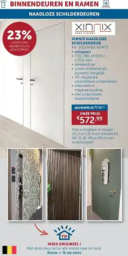 Zelfbouwmarkt XINNIX NAADLOZE SCHILDERDEUR aanbieding