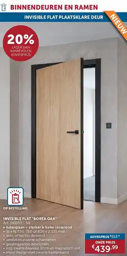 Zelfbouwmarkt INVISIBLE FLAT BOREA OAK aanbieding