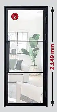 Zelfbouwmarkt STALEN DEUR TARA 880 X 2.149 MM aanbieding