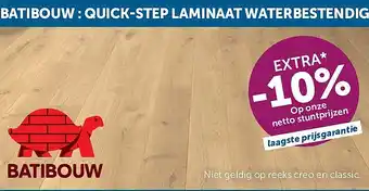 BATIBOUW : QUICK-STEP LAMINAAT WATERBESTENDIG