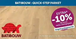 Zelfbouwmarkt BATIBOUW : QUICK-STEP PARKET aanbieding