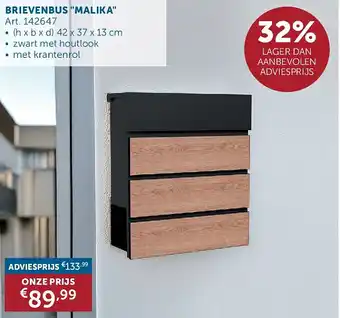 Zelfbouwmarkt BRIEVENBUS MALIKA aanbieding