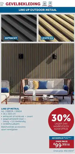 Zelfbouwmarkt LINE UP METAAL aanbieding