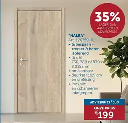 Zelfbouwmarkt NALBA aanbieding