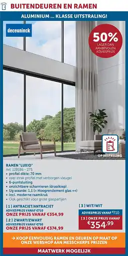 Zelfbouwmarkt RAMEN LUXIO aanbieding