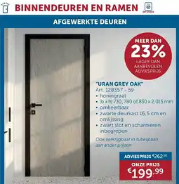 Zelfbouwmarkt URAN GREY OAK aanbieding