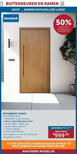 Zelfbouwmarkt BUITENDEUR DUERO aanbieding
