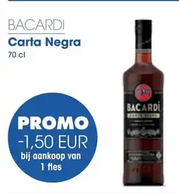 Prik en Tik Bacardi Carta Negra aanbieding