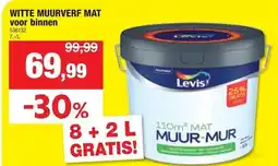 Hubo Witte muurverf mat voor binnen aanbieding