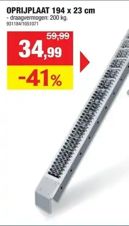 Hubo Oprijplaat aanbieding
