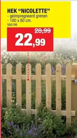 Hubo Hek Nicolette aanbieding