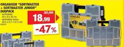 Hubo Stanley Organiser Sortmaster + Sortmaster Junior Duopack aanbieding