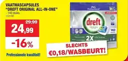 Hubo Vaatwascapsules Dreft Original all-in-one aanbieding