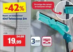 Hubo Raam en Kozijnwisser 4-in-1 Telescoop aanbieding
