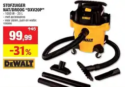 Hubo DeWalt Stofzuiger Nat / Droog "DVX20P aanbieding