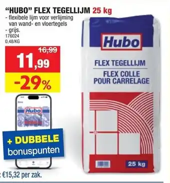 Hubo Hubo Flex Tegellijm aanbieding
