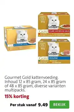 Intratuin Gourmet Gold kattenvoeding aanbieding