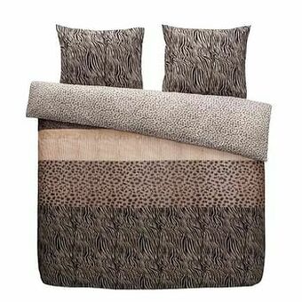Leen Bakker Comfort dekbedovertrek Xenna - naturelkleur - 240x200/220 cm - Leen Bakker aanbieding