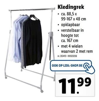 Lidl Kledingrek aanbieding