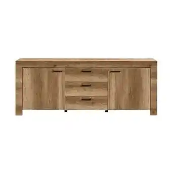 Leen Bakker Dressoir Lidia - eikenkleur - 83x210x42,5 cm - Leen Bakker aanbieding