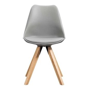 Leen Bakker Eetkamerstoel Senja - grijskleurig - hout - Leen Bakker aanbieding