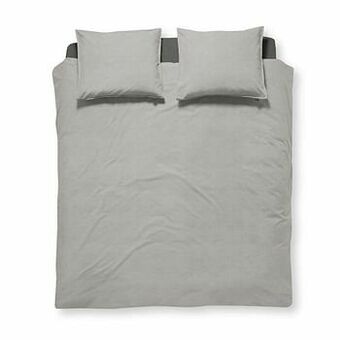 Leen Bakker Damai dekbedovertrek Birk - grijs - 240x200/220 cm - Leen Bakker aanbieding