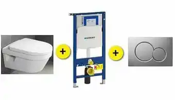 Zelfbouwmarkt Toiletset Omnia Archi Wit Incl Wc-bril+ Inbouwres Up320+ Drukpl Chroom aanbieding