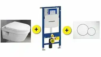 Zelfbouwmarkt Toiletset Omnia Archi Wit Incl Wc-bril + Inbouwres Up320 + Drukpl Wit aanbieding