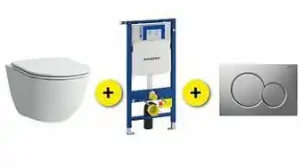 Toiletset Laufen Pro Wit Incl Wc-bril+ Inbouwres Up320+ Drukpl Chroom