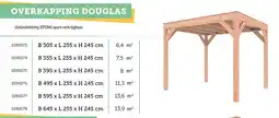 Hubo Outdoor Life Products Douglas houten overkapping 305x255x245 cm aanbieding