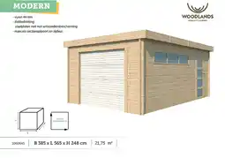 Hubo Woodlands Modern garage 565x385x248,3 cm hout aanbieding