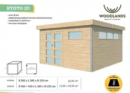 Hubo Woodlands Kyoto III tuinhuis 385x385x235 cm hout anticondensbescherming aanbieding