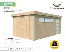 Hubo Woodlands Kyoto garage 535x325x235 cm hout anticondensbescherming aanbieding