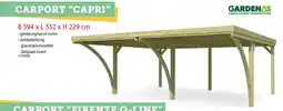 Hubo Gardenas Capri dubbele carport 594x552 cm aanbieding