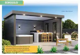 Hubo Telluria Singolo 3630 metalen overkapping 298x358x265 cm lichtgrijs aanbieding