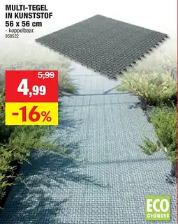 Hubo MULTI-TEGEL IN KUNSTSTOF 56 x 56 cm aanbieding