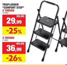 Hubo TRAPLADDER “COMFORT STEP” 3 TREDEN aanbieding
